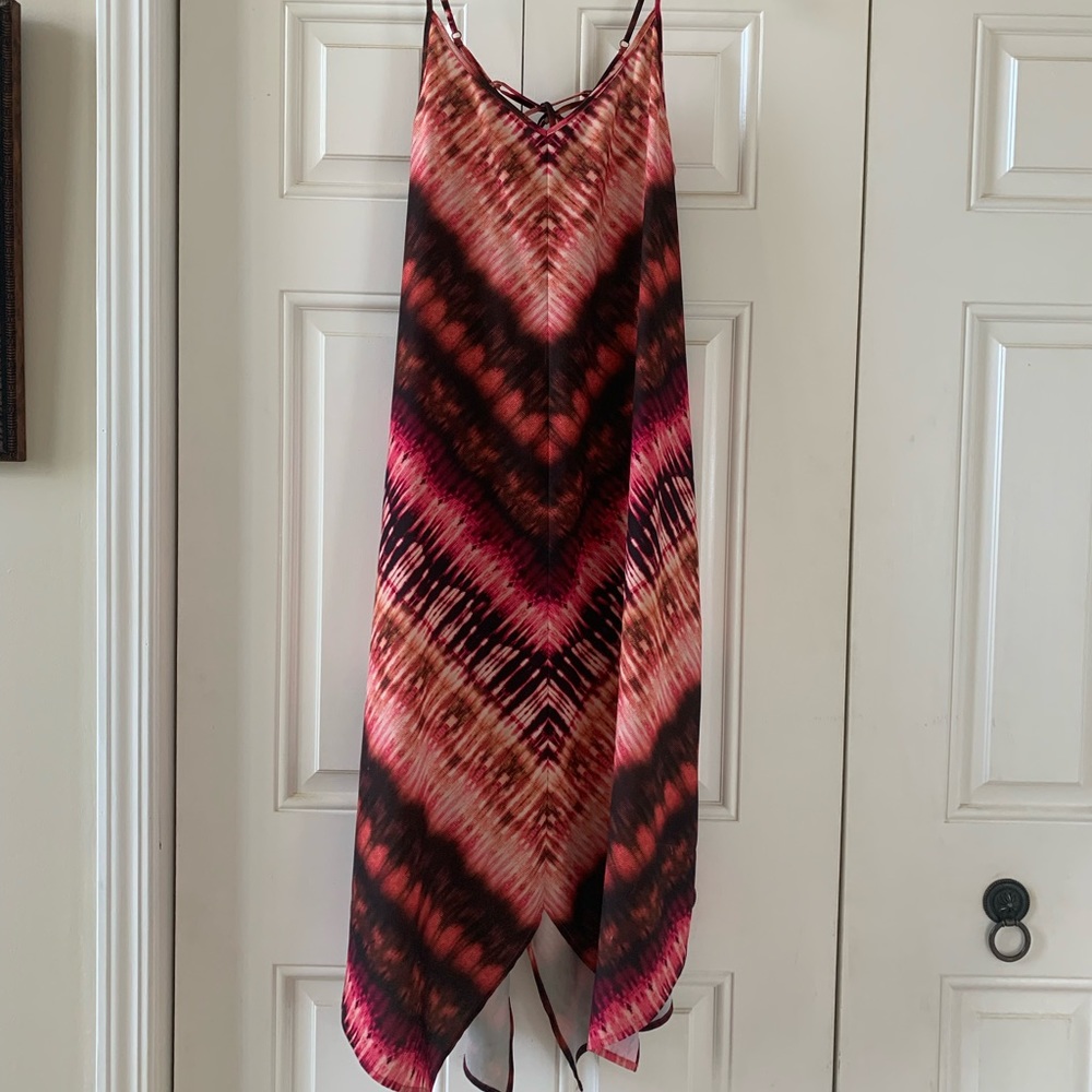 PrAna asymmetrical tie dye dress